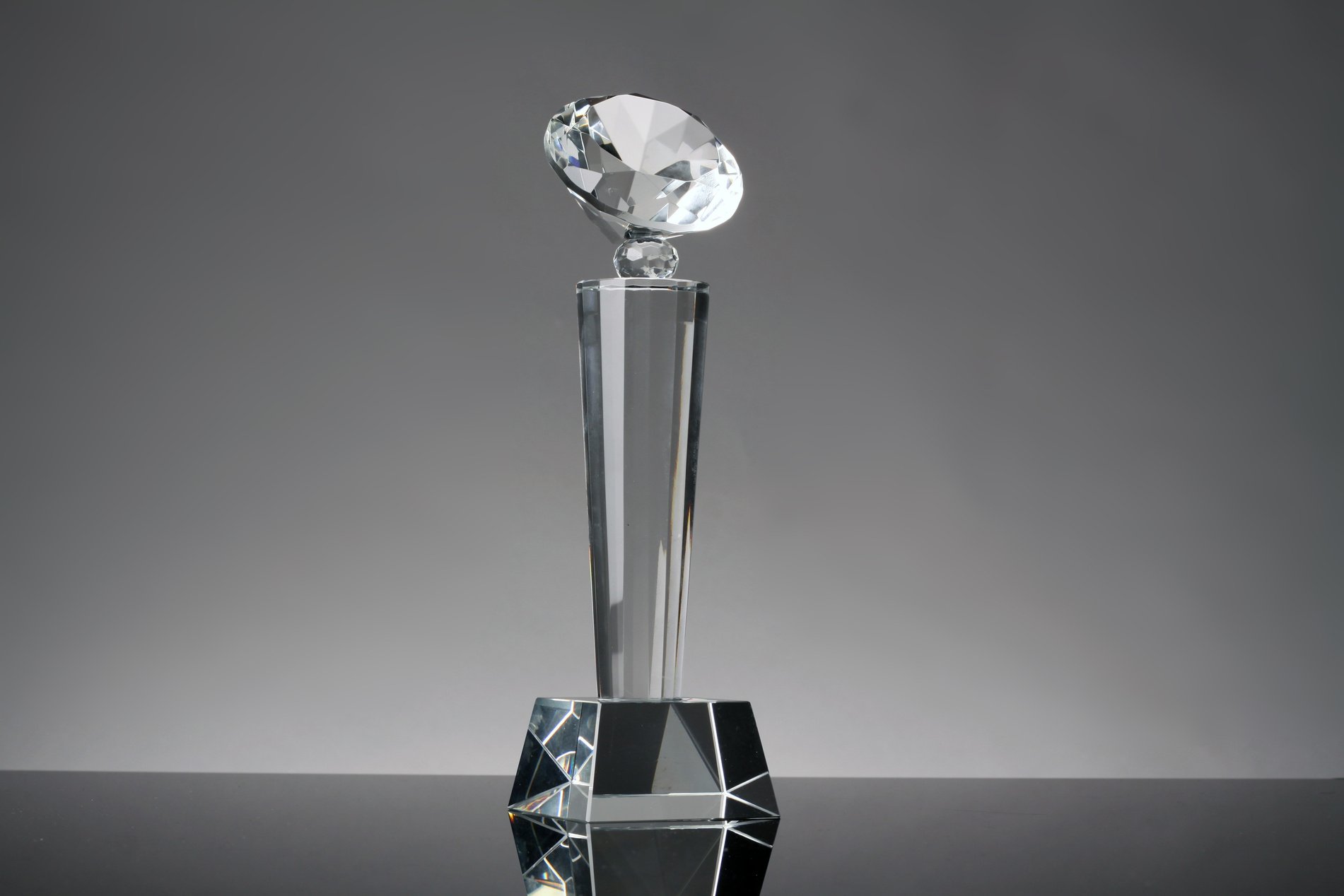 glass trophy isolated